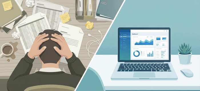 Illustration: Von Excel-Chaos zur Web-App